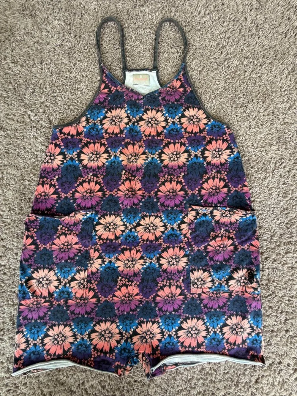 EUC FP Movement by Free People Floral Shortie Romper Small